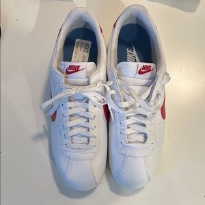 Nike Cortez Classic White and Red Shoes